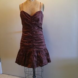BCBGMaxAzria Copper Strapless Cocktail Dress